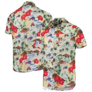 Island Hibiscus And Buffalo Bills Logo Hawaiian Shirt