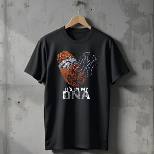 It's In My Dna Denver Broncos 04 Fingerprint Heart T-Shirt