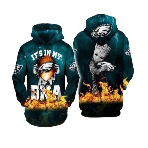 It's My Dna Philadelphia Eagles Groot All Over Print Hoodie