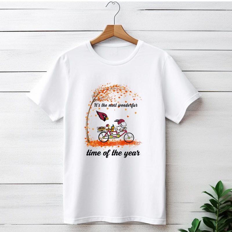 Its The Most Wonderful Time Of The Year Arizona Cardinals Autumn Snoopy Bike T Shirt 1 T Shirt 1