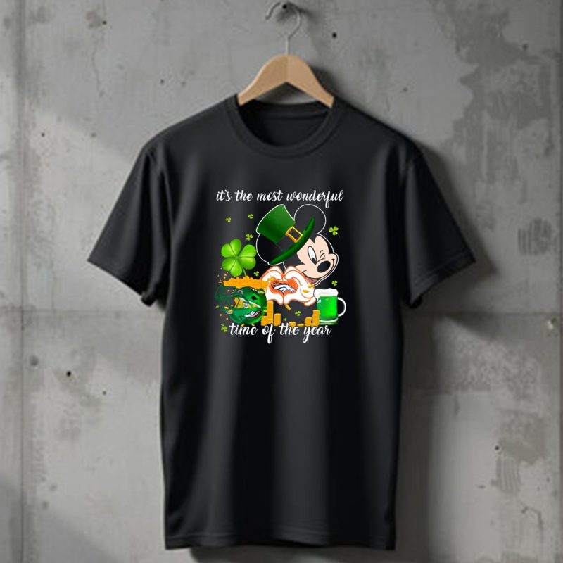 Its The Most Wonderful Time Of The Year Denver Broncos Mickey Mouse St. Patricks Day T Shirt 1 T Shirt 1