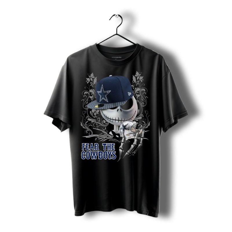Jack Skellington Dallas Cowboys Fear The Cowboys Nfl Halloween Shirt T Shirt 1