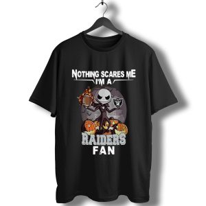 Jack Skellington Nothing Scares Me I’M A Oakland Raiders Fan T-Shirt