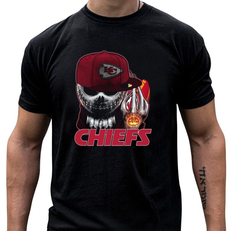 Jackskull Kansas City Chiefs Halloween Skull Chiefs T Shirt T Shirt 1 1