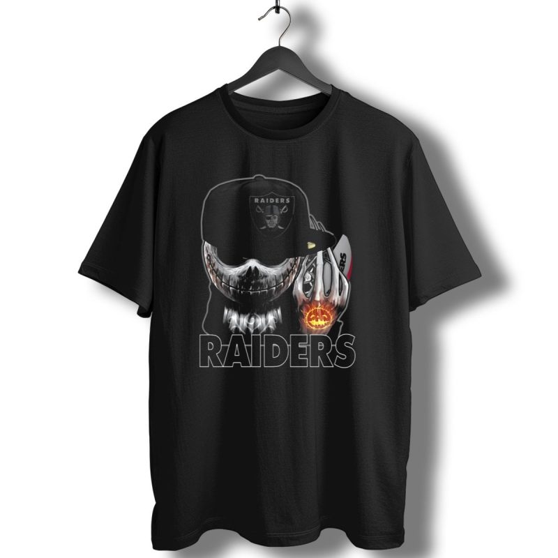 Jackskull Raiders Halloween Skull Holding Pumpkin T Shirt 1 T Shirt 1