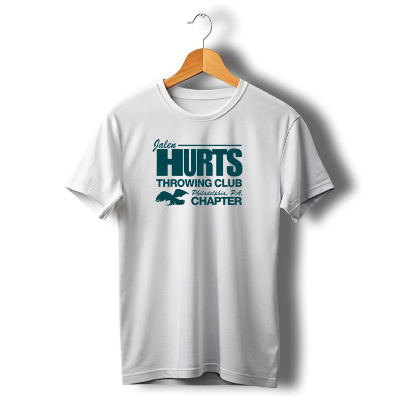 Jalen Hurts Throwing Club Philadelphia Pa Chapter Eagles Fan Gear T Shirt T Shirt 1 1