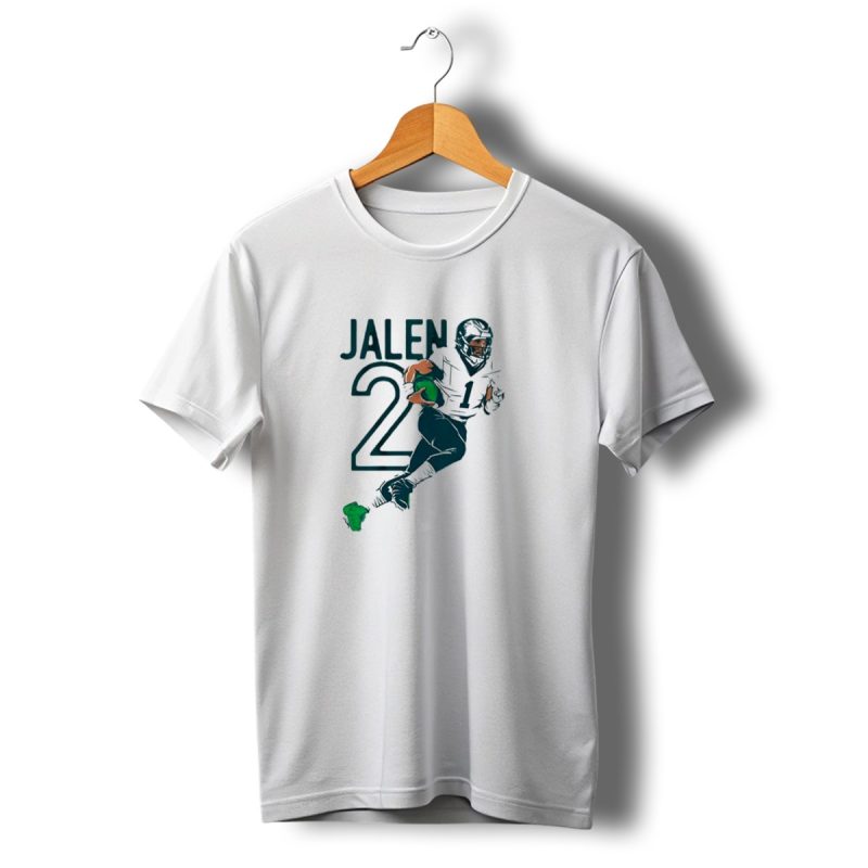 Jalen Hurts Two Shoes Philadelphia Eagles Player Football Action T Shirt T Shirt 1 1