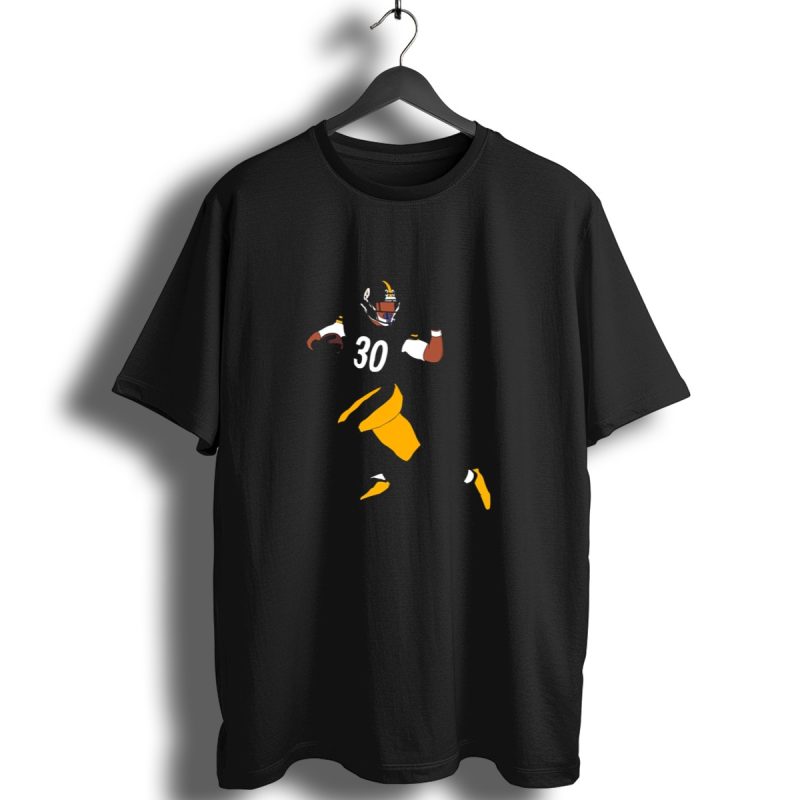 James Conner Number 30 Pittsburgh Steelers Player Running T Shirt 1 T Shirt 1
