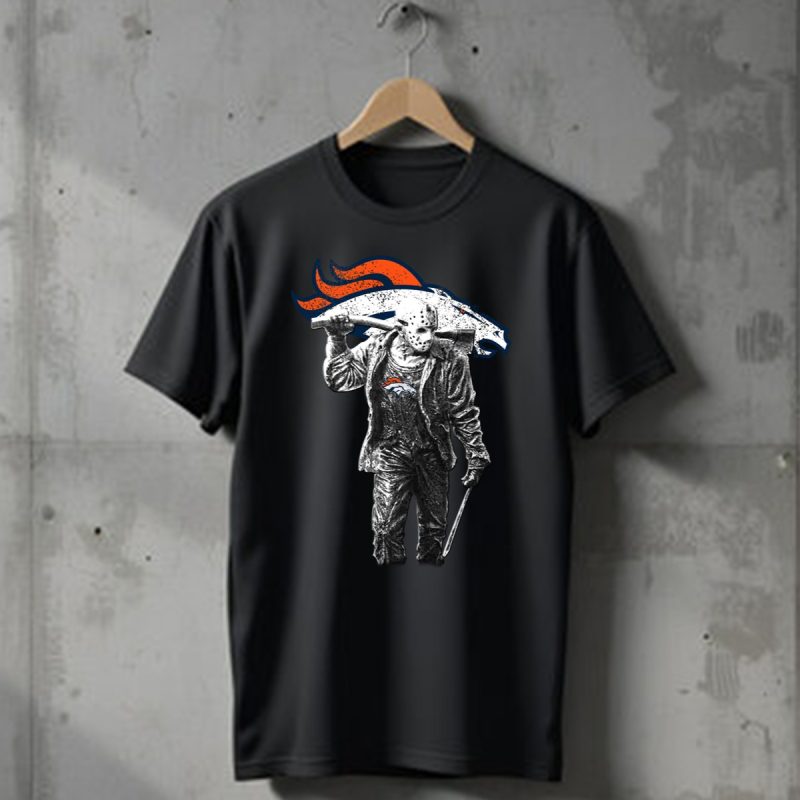 Jason Voorhees Denver Broncos Football T Shirt T Shirt 1