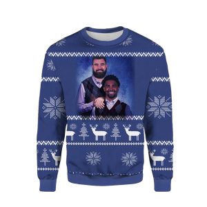 Jason Kelce Jalen Hurts Philadelphia Ugly Sweater
