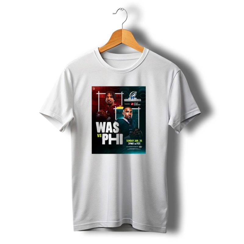 Jayden Daniels Washington Commanders Vs Jalen Hurts Philadelphia Eagles Nfc Championship T Shirt T Shirt 1 1