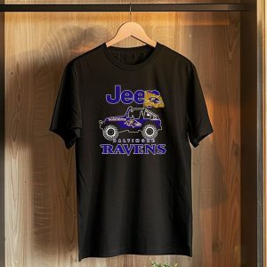 Jeep Baltimore Ravens Flag Logo Iconic Team Representation T-Shirt