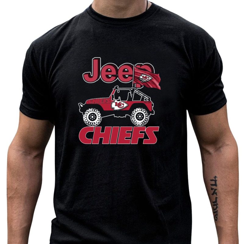 Jeep Kansas City Chiefs Chiefs Flag Jeep Chiefs T Shirt T Shirt 1 1