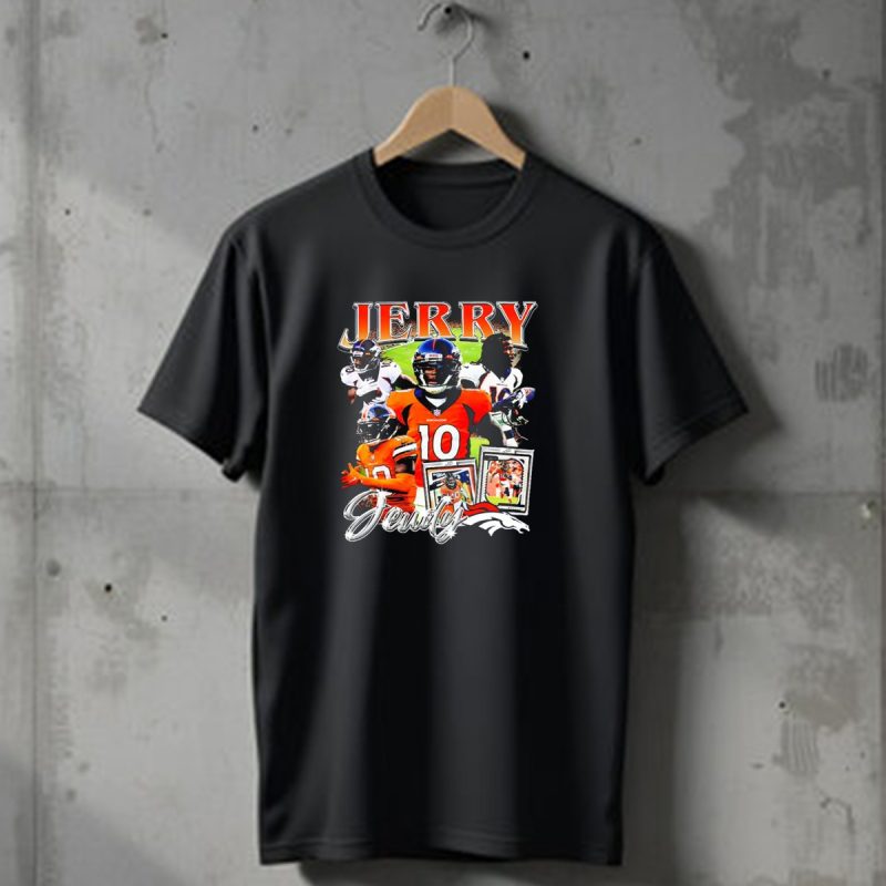 Jerry Jeudy Denver Broncos Number 10 Vintage Football T Shirt 1 T Shirt 1