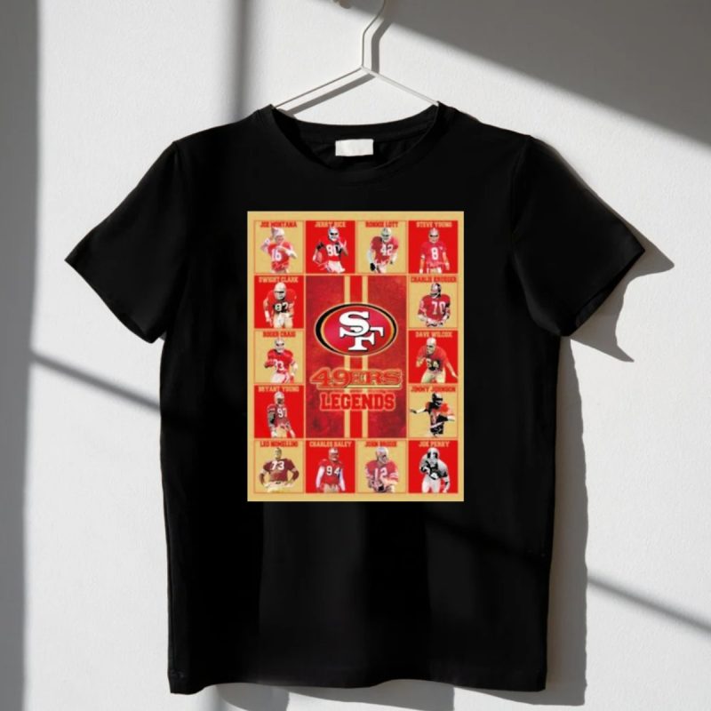 Joe Montana Jerry Rice Ronnie Lott Steve Young Dwight Clark Roger Craig 49Ers Legends T Shirt T Shirt 1 2