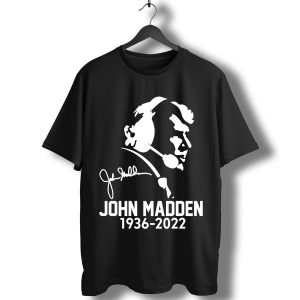 John Madden 1936 2022 Signature American Football T-Shirt