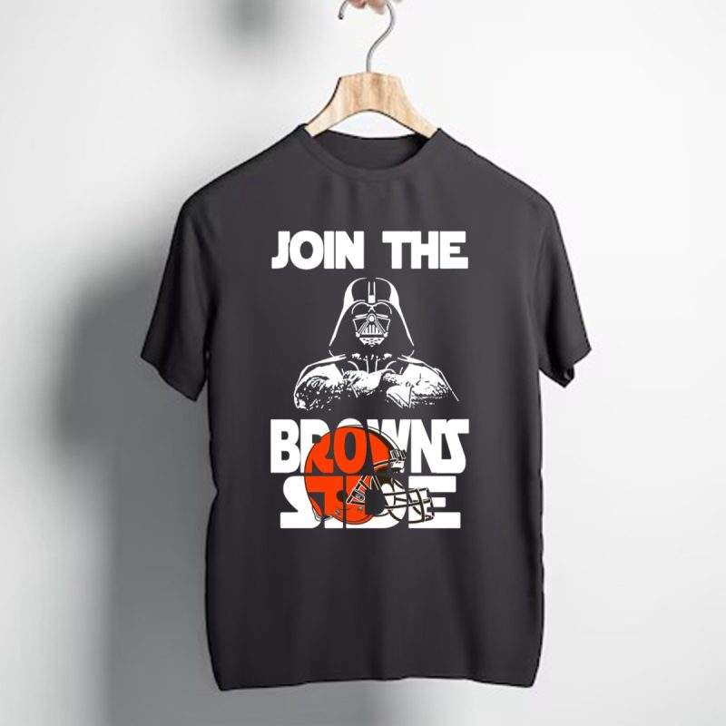 Join The Browns Side Cleveland Browns Darth Vader Helmet T Shirt 1 T Shirt 1
