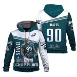 Jordan Davis 90 Philadelphia Eagles Champions All Over Print Hoodie