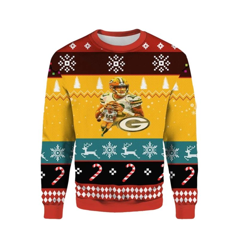 Jordan Love Green Bay Packers Ugly Sweater 1
