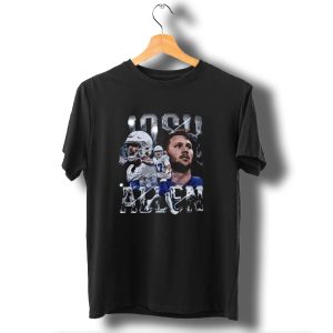 Josh Allen Action Portrait Buffalo Bills Quarterback T-Shirt