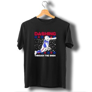 Josh Allen Buffalo Bills Dashing Through The Snow Holiday Football T-Shirt