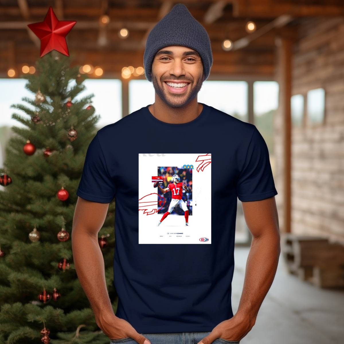 Josh-Allen-Buffalo-Bills-December-22-2024-Candy-Cane-Vibes-Uniform-Combo-Vs-New-England-Patriots-T-Shirt-1_t-shirt-1_2