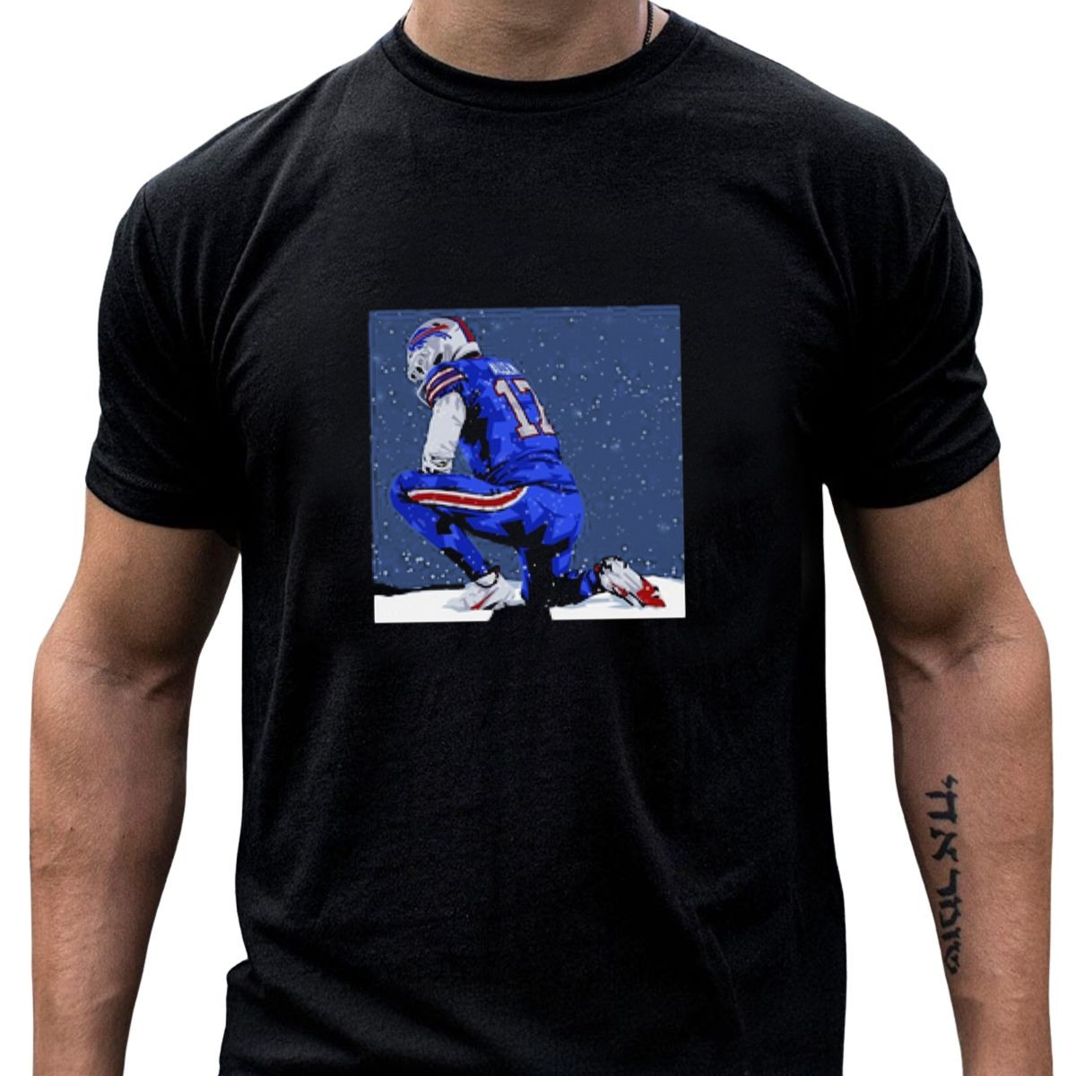 Josh-Allen-Buffalo-Bills-Legend-Number-17-Snow-Kneeling-Player-T-Shirt-1_t-shirt-4_5