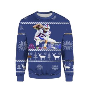 Josh Allen Buffalo Bills Ugly Sweater