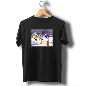 Josh Allen Snow Buffalo Bills Vs San Francisco 49Ers Pylon Dive Signature Photo T-Shirt