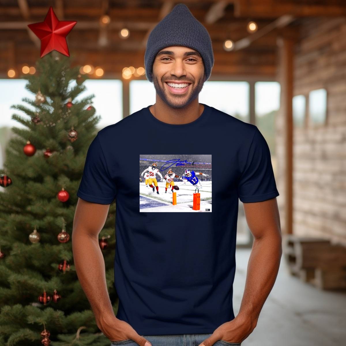 Josh-Allen-Snow-Buffalo-Bills-Vs-San-Francisco-49Ers-Pylon-Dive-Signature-Photo-T-Shirt-1_t-shirt-1_2