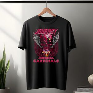 Journey Arizona Cardinals Skull Wings Chain T-Shirt