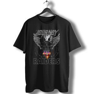 Journey Raiders Skull With Wings And Chains T-Shirt