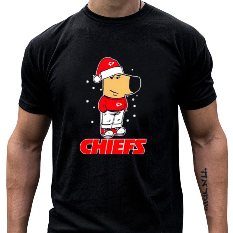 Just A Chill Guy With Chiefs Christmas Santa Hat And Snowflakes T Shirt T Shirt 1 1