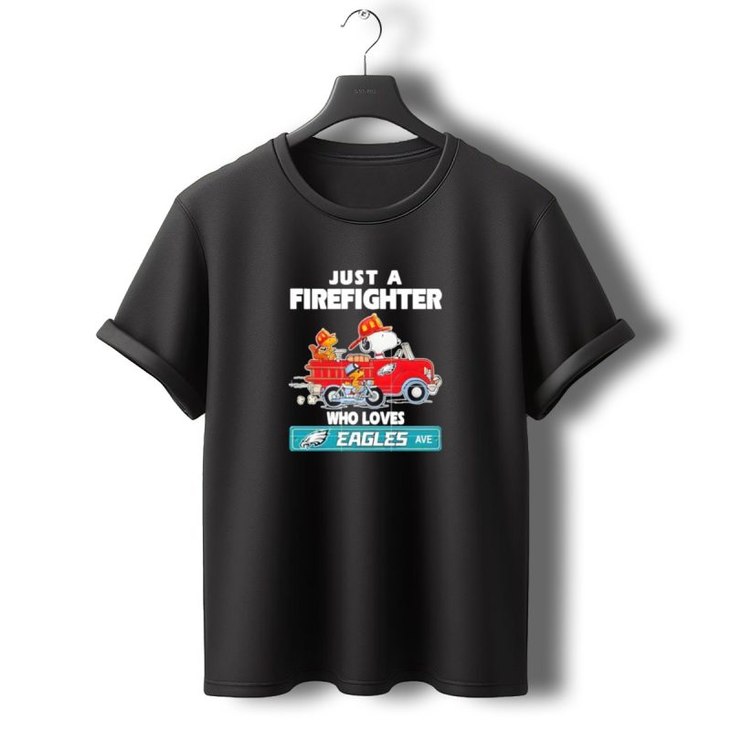 Just A Firefighter Snoopy Who Loves Eagles Ave T Shirt T Shirt 0 1