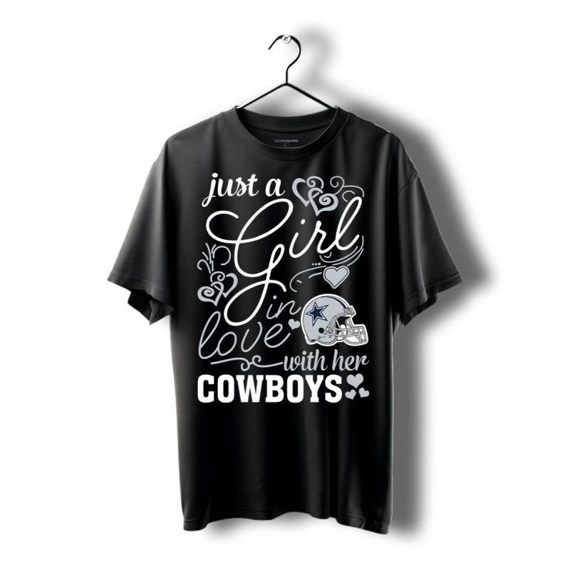 Just A Girl In Love With Her Dallas Cowboys Shirt T Shirt 1