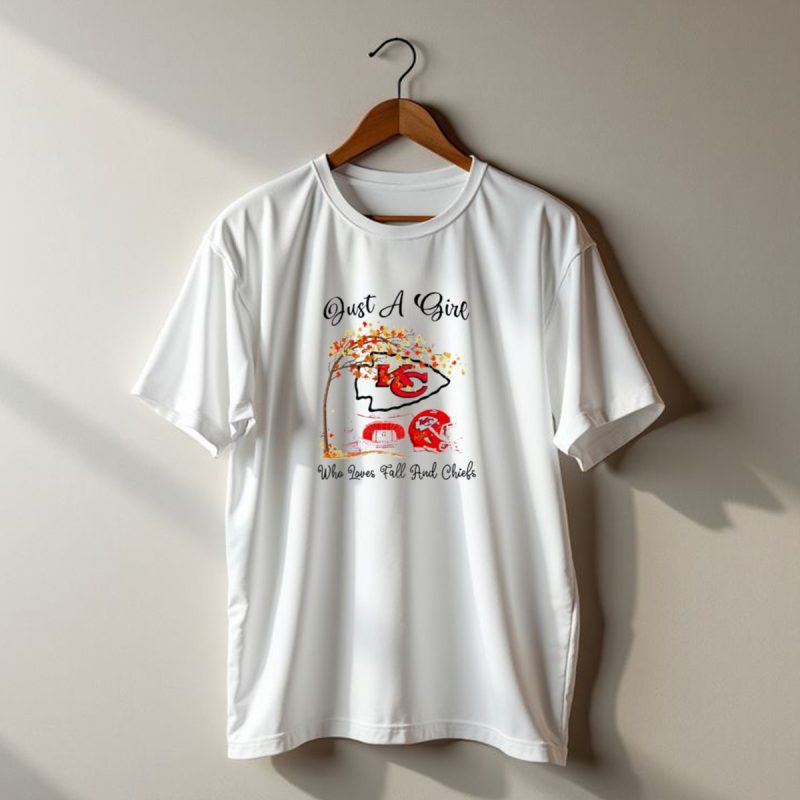 Just A Girl Who Loves Fall And Kansas City Chiefs Football T Shirt T Shirt 1 1