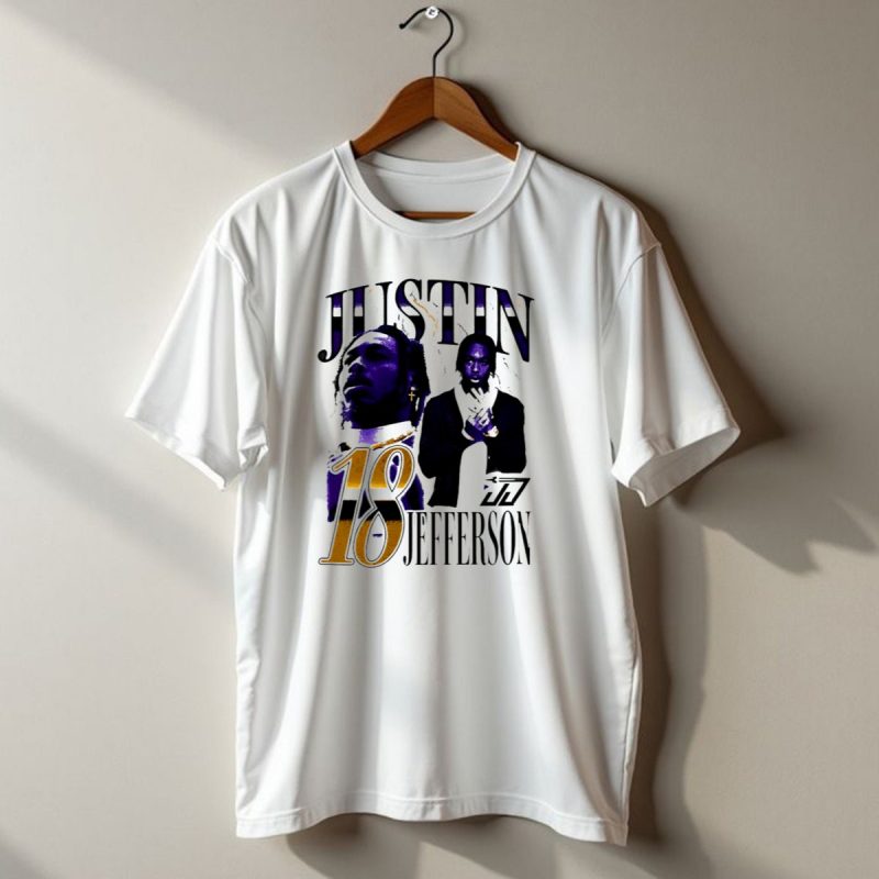 Justin Jefferson 18 Minnesota Vikings Lightning T Shirt 1 T Shirt 1