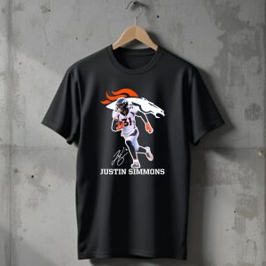 Justin Simmons Denver Broncos Football Player 31 Signature T-Shirt