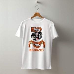 KISS Denver Broncos NFL Rock Band Crossover T-Shirt