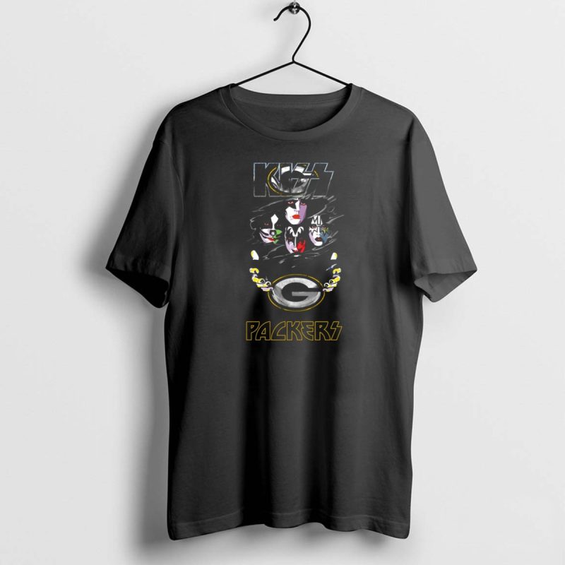 Kiss Green Bay Packers Football Collaboration T Shirt 1 1 T Shirt 1 1