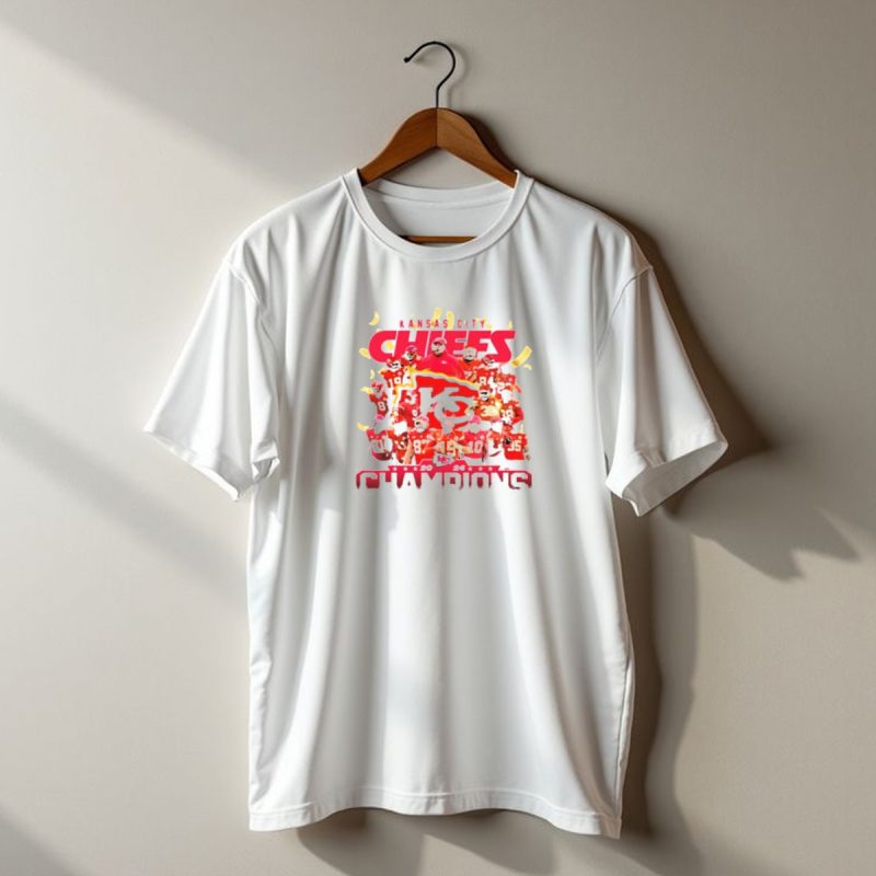 Kansas City Chiefs 2024 Afc Champions Team Signatures Collection T Shirt T Shirt 1 1