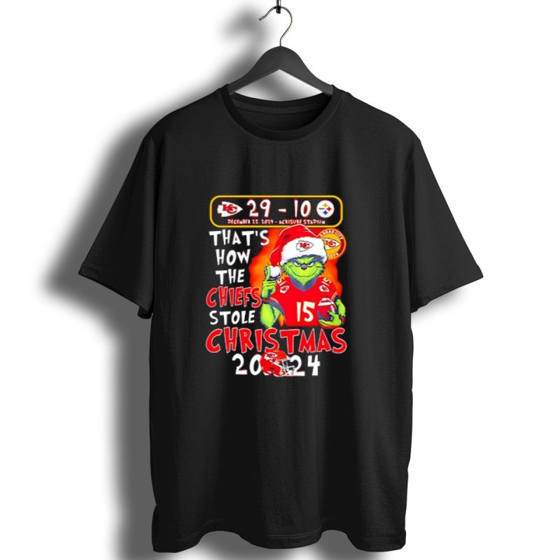 Kansas City Chiefs 29 10 Pittsburgh Steelers Thats How The Chiefs Stole Christmas T Shirt 1 T Shirt 1