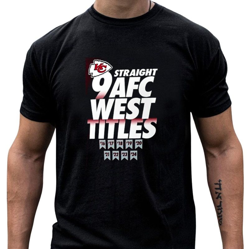 Kansas City Chiefs 9 Straight Afc West Titles 16 24 T Shirt T Shirt 1 1