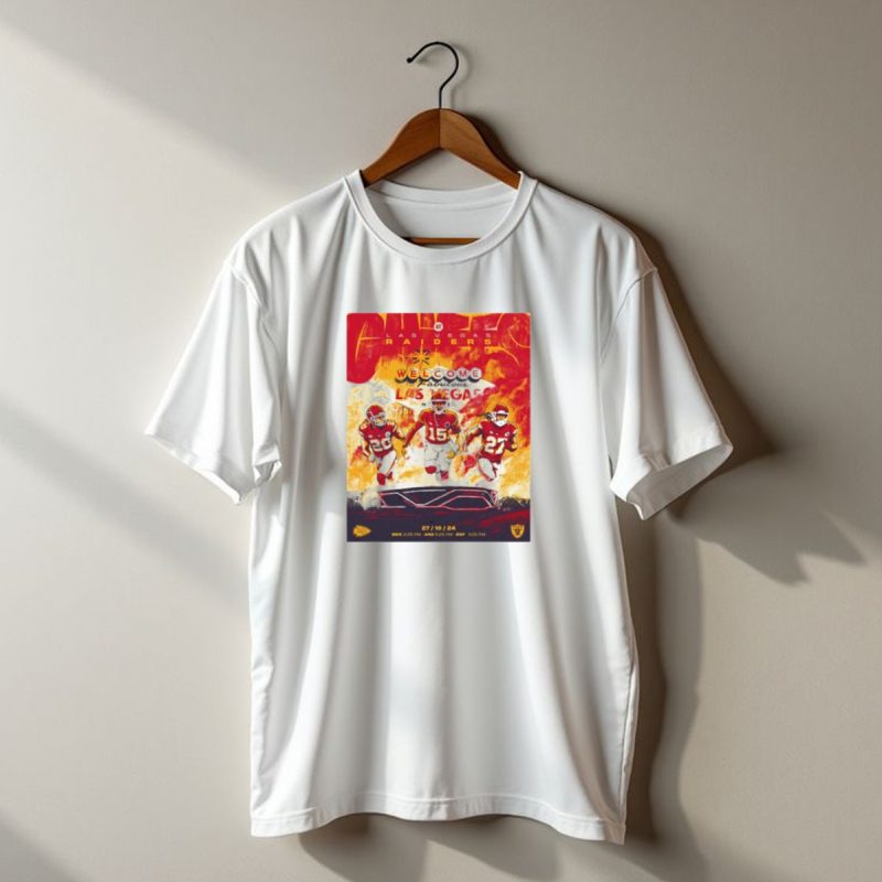 Kansas City Chiefs At Las Vegas Raiders Welcome To Fabulous Las Vegas 27 10 24 Football Matchup T Shirt T Shirt 1 1
