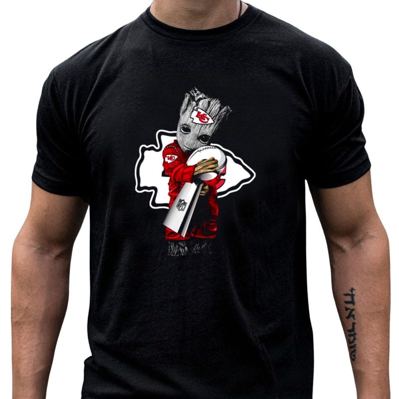 Kansas City Chiefs Baby Groot Super Bowl Trophy T Shirt T Shirt 1 1