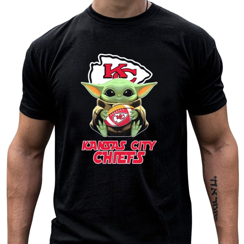 Kansas City Chiefs Baby Yoda Football T Shirt T Shirt 1 1