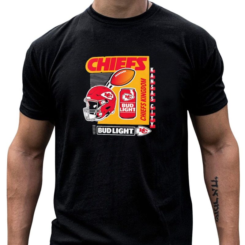 Kansas City Chiefs Bud Light Chiefs Kingdom Helmet Football Can T Shirt T Shirt 1 1