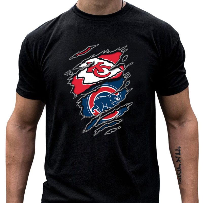 Kansas City Chiefs Chicago Cubs Claw Rip T Shirt T Shirt 1 1