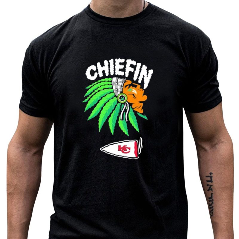Kansas City Chiefs Chiefin Native Headdress Football T Shirt T Shirt 1 1
