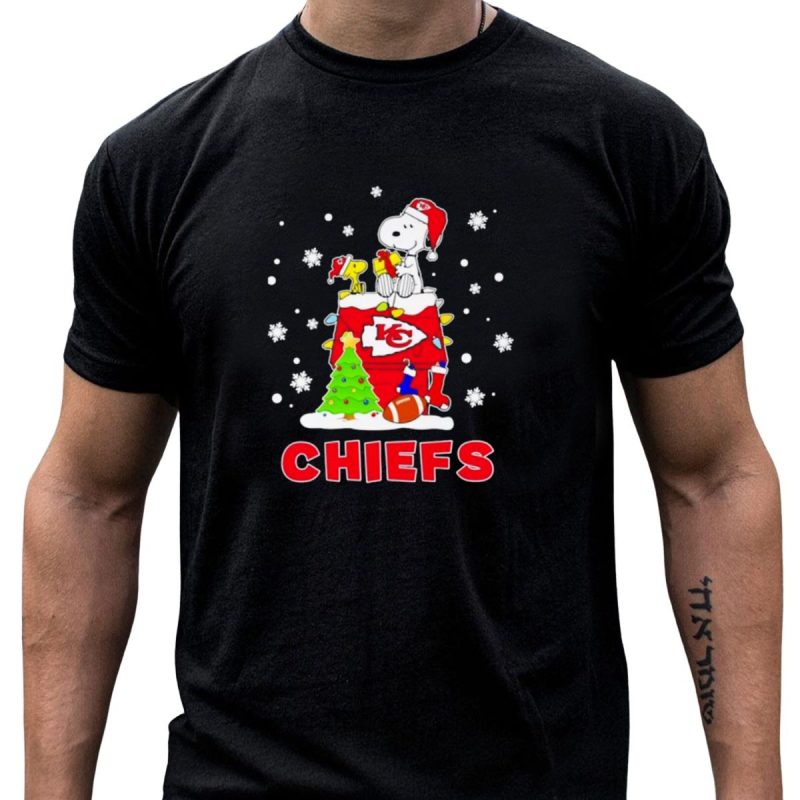 Kansas City Chiefs Christmas Snoopy Woodstock Dog House T Shirt T Shirt 1 1